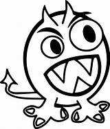 Cute Monster Download Coloring Page  Wecoloringpagecom sketch template