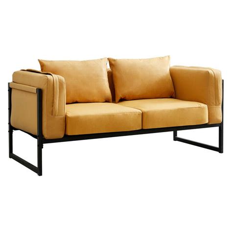 Clipop – 2 Seater Sofa, Loveseat Couch Industrial Style Faux Leather ...