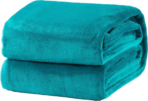 Bedsure Fleece Blankets Bedspread King Size Teal Extra Large Bed Fleece Blankets Super Soft ...