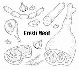 Chicken Meat Coloring Page sketch template