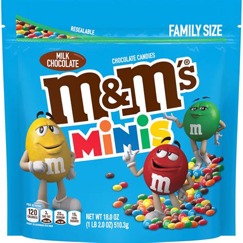 M&M'S Milk Chocolate MINIS Candy 18 oz. Bulk Candy Bag - Walmart.com