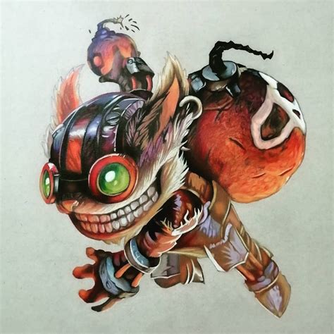 Ziggs art by asiromanart (ig) : r/ZiggsMains