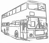 Double Decker Bus Coloring Page  Coloring Pages sketch template