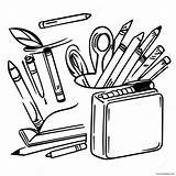 School Supplies Coloring Page 6120 4868 sketch template