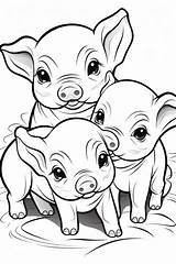 Free Pig Coloring Pages For Kids sketch template