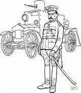 WW1 General Officer And Tank coloring page  Free Printable Coloring Pages sketch template