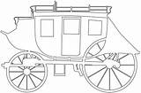 Easy Stagecoach Drawing sketch template
