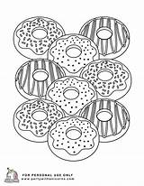 Donut Printable Coloring Pages sketch template
