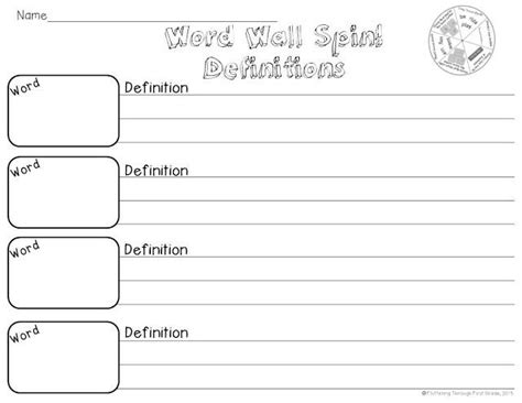 9 Best Images of Word Wall Worksheet - Word Wall Center Activities ...