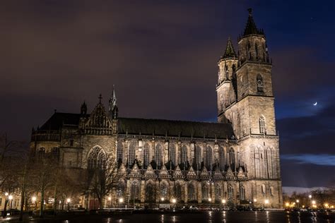 germany, Temples, Night, Street, Lights, Cathedral, Magdeburg, Cities Wallpapers HD / Desktop ...