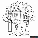 Tree House Coloring Page  Easy Drawing Guides sketch template