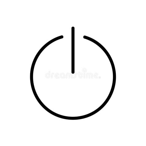 Shutdown Vector Icon, Outline Style, Isolated on White Background. Stock Vector - Illustration ...