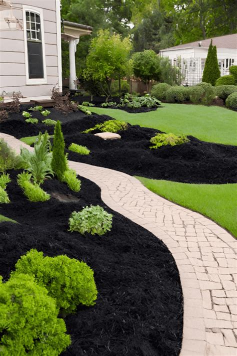 14 Best Black Mulch Landscaping Ideas - Blooming Anomaly