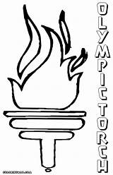 Olympic Torch Coloring Page Sketch sketch template