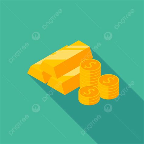 Gold Bar And Coin Icon Vector Isometric Sign Banking Gold Vector, Sign, Banking, Gold PNG and ...