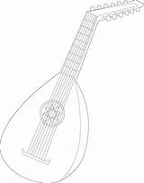 Mandolin Drawing Paintingvalley Drawings Instrument Sketch Coloring Page sketch template