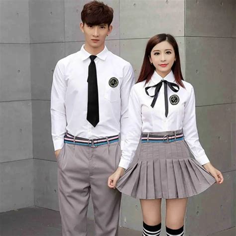 Adult Japanese Teenager School Uniform Students Summer School Wear Male and Female High School ...