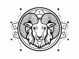 Zodiac Aries Coloring Picture  Page sketch template