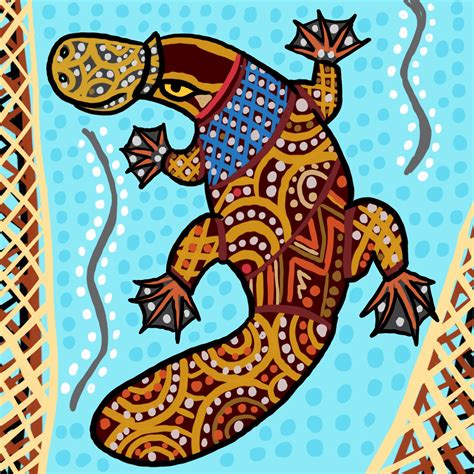 Aboriginal Art #Australia #aboriginalart #platypus | Mike Paul Digital Art in 2019 | Aboriginal ...