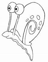Spongebob Gary Coloring Pages sketch template
