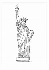 La Estatua De Libertad Para Colorear Imprimir E Dibujar – ColoringLib sketch template