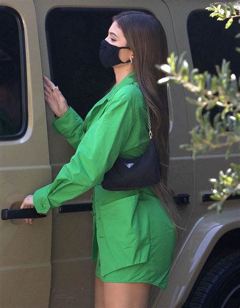 Kylie Jenner – In green outfit spotted out for Lunch at 40 Love in West ...