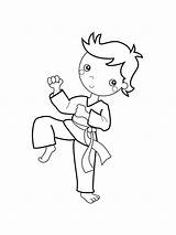 Cute Karate Boy Coloring Page  Free Printable Pages For Kids sketch template