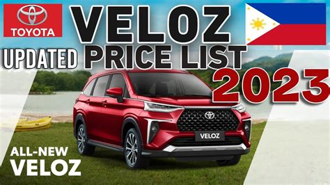 TOYOTA VELOZ 2023 UPDATED PRICE LIST & SPECS PHILIPPINES - YouTube