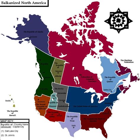 Balkanized North America by Muzik-Maniac on DeviantArt | Alternate history, Infographic map ...