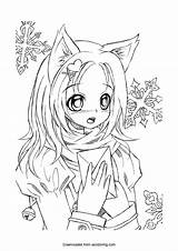 Anime Girl Coloring Page Download Printable PDF  Templateroller sketch template