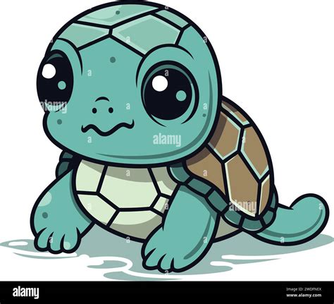 Cute baby turtle. Vector illustration of a cute baby turtle Stock ...