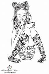 Detailed Coloring Pages For Girls sketch template