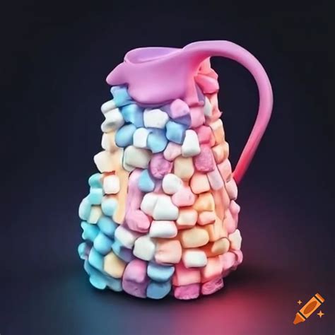 Marshmallow jug sculpture on Craiyon