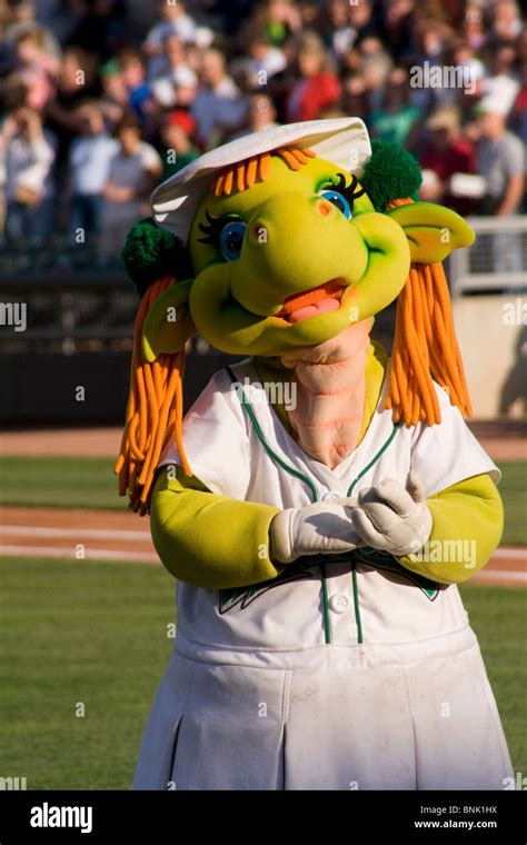 Gem the dragon mascot of the Dayton Dragons. At baseball game at Dayton Dragons Fifth Third ...