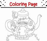 Kettle Coloring Page 36714438 Vector Art At Vecteezy sketch template