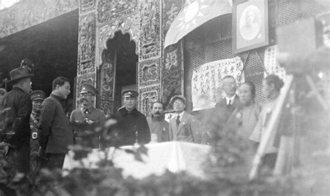 Chiang Kai-shek, Wang Jingwei, Borodin and others, Canton, January 1926 ...