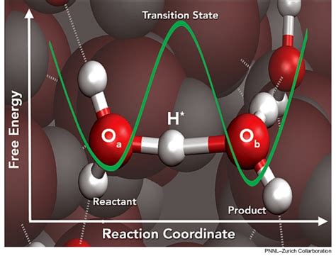 A schematic illustration of a reaction coordinate for proton transfer.... | Download Scientific ...