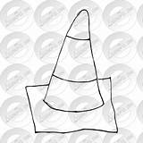 Traffic Cone Coloring Page sketch template