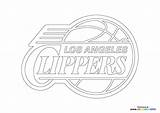 Los Angeles clippers Logo  Coloring Pages For Kids sketch template