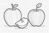 Premium Photo  Apple fruit coloring Page For kids sketch template