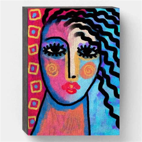 Lovely Day Abstract Digital Painting of a Woman Wooden Box Sign | Zazzle | Box signs, Wooden ...