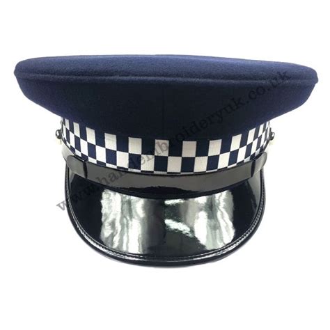 British Police Force Peaked Cap, UK Police Patrol Cap