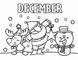 December Coloring Pages sketch template