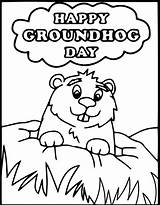 Happy Groundhog Day Coloring Page  Wecoloringpagecom sketch template