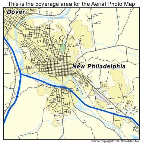 Aerial Photography Map of New Philadelphia, OH Ohio