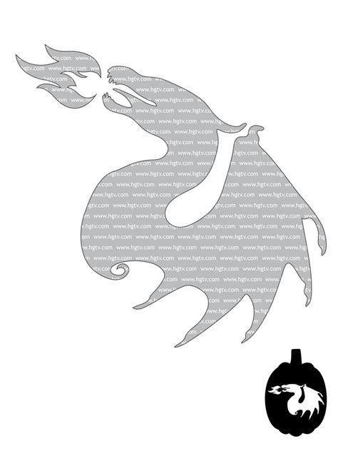 Pumpkin Stencils Printable Dragon - Printable Word Searches