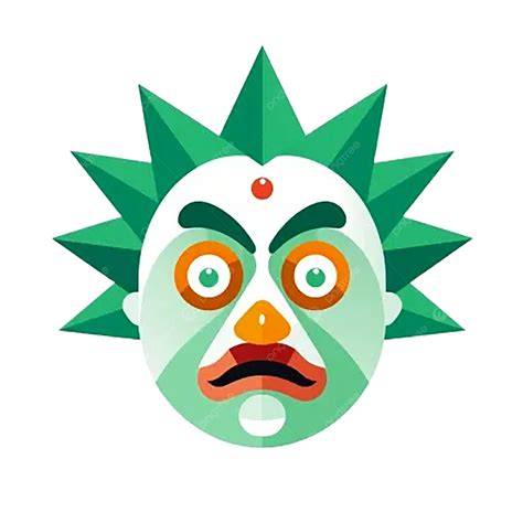 Green Color Clown Face Emoji White Background, 3d, Joker, Clown PNG Transparent Image and ...