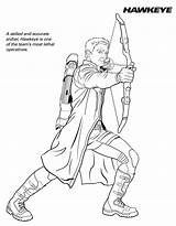 Hawkeye Bow And Arrow Coloring Page sketch template