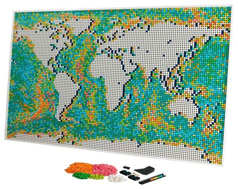 LEGO Art reveals 31203 World Map mosaic as biggest LEGO set of all time with 11,695 pieces [News ...