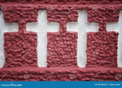 Holy cross carved on wall stock image. Image of tourism - 103185357